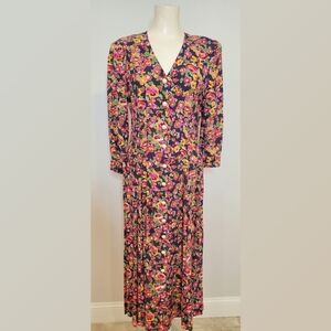 Vintage Jonathan Martin Cottage Core Floral Dress